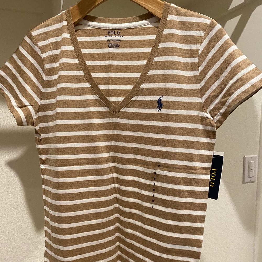Polo brown stripes small tee